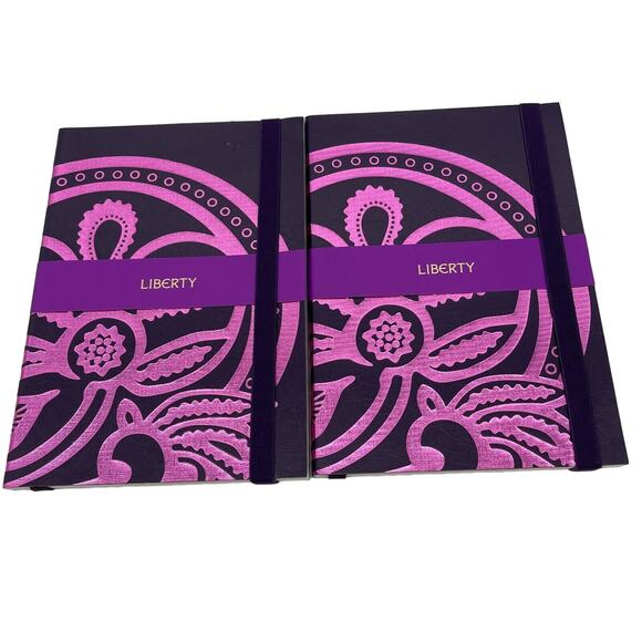 Notebooks Journals A5 Tanjore Lotus Liberty Lay Flat 152 Ruled Lined Pages (2) - Picture 2 of 7